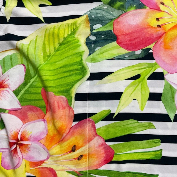 Cartise Blouse Top Floral Stripe Printed Kimono Size 10 Watercolour - Picture 9 of 14